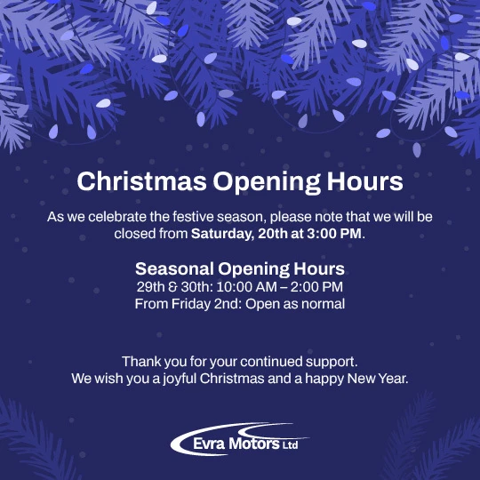 Christmas Opening Hours